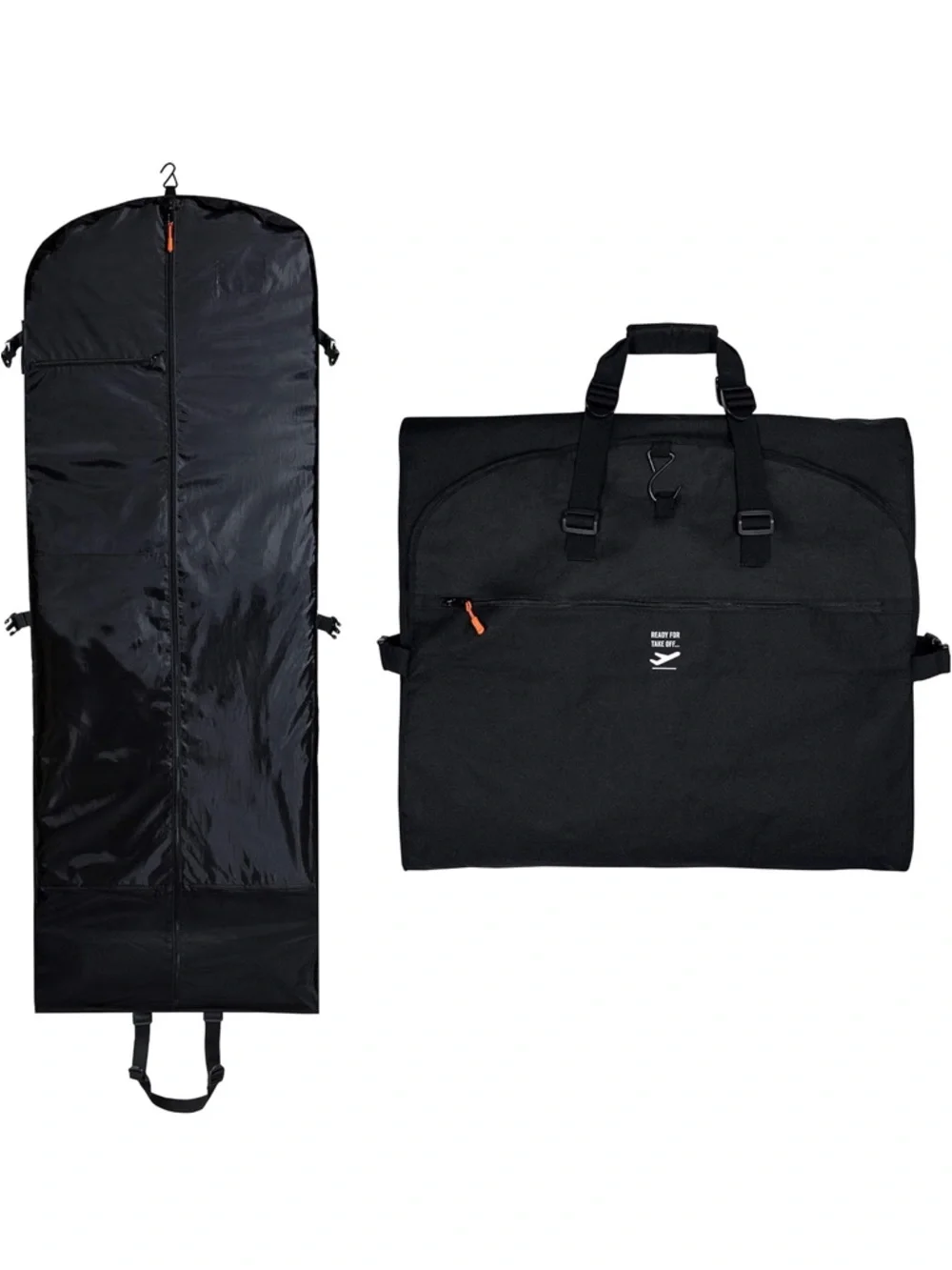 Black Garment Bag for Dresses and Suits
